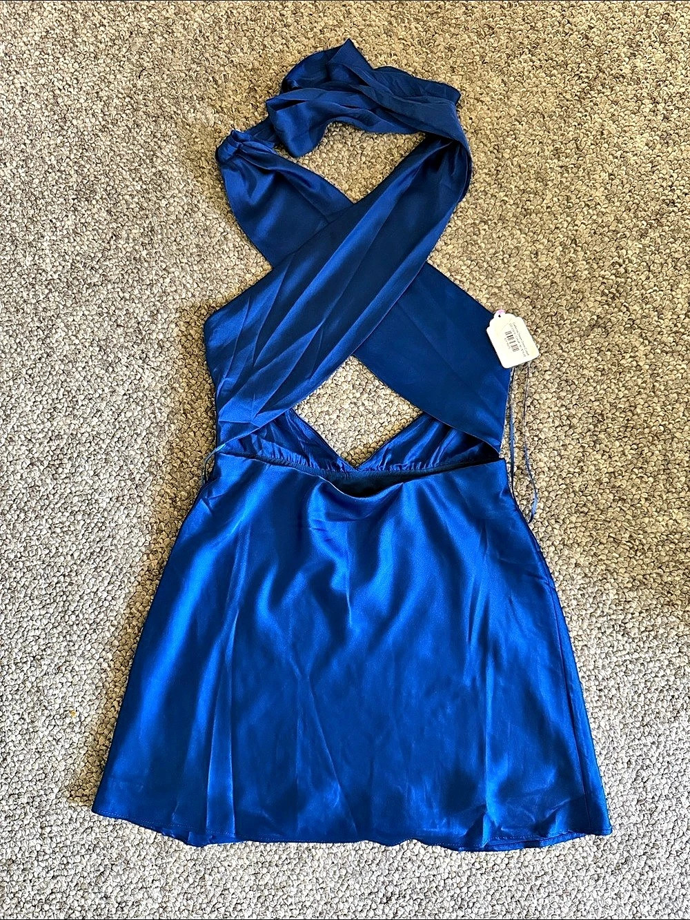 Royal Candy Blue Mini Dress Size Medium NWT